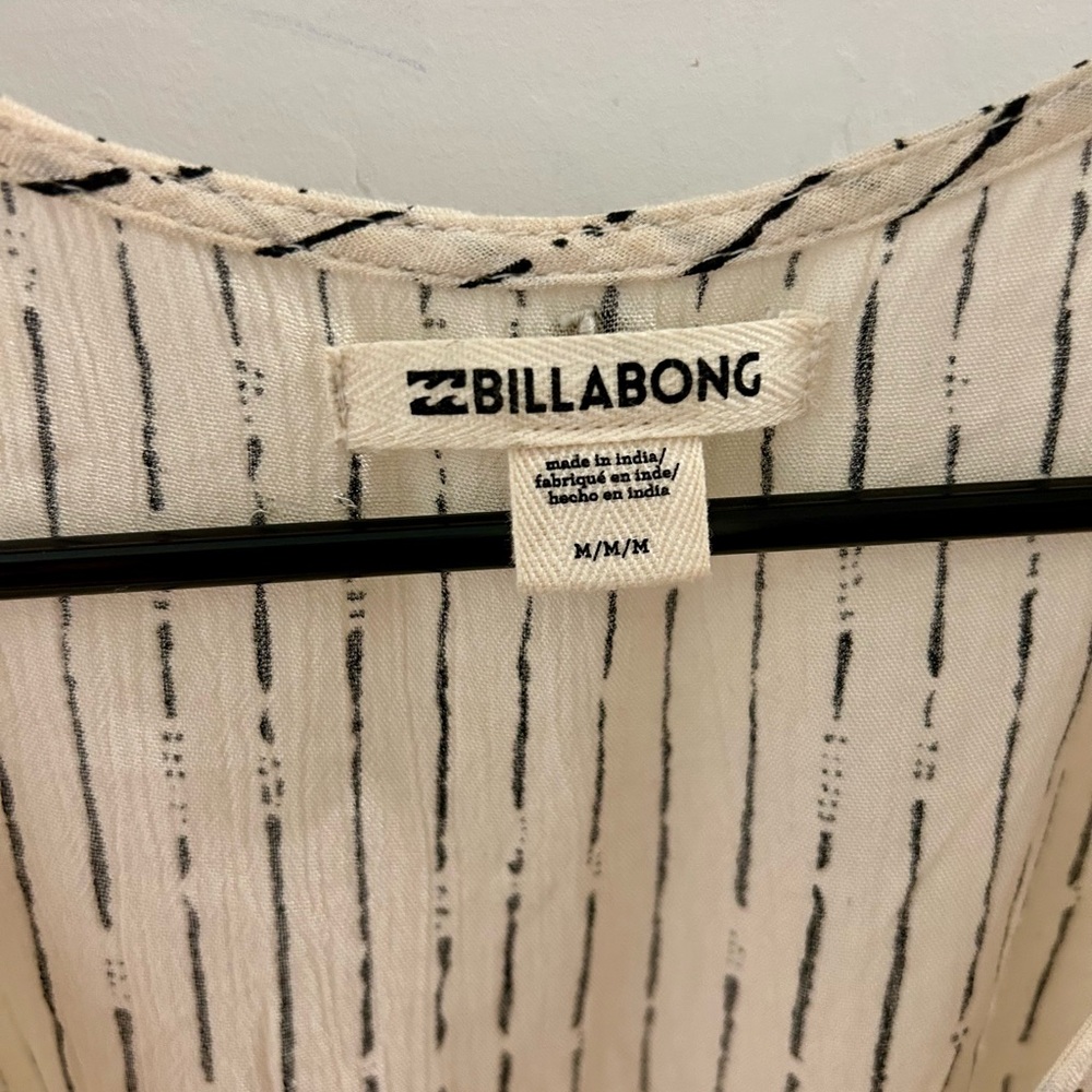 Billabong Cream and Black Floral Wrap Romper - Picture 3 of 3